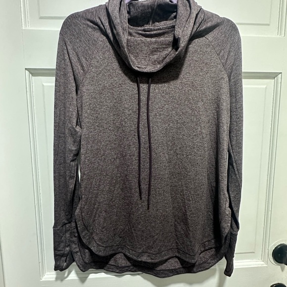 Athleta Uptempo Women's Heathered Purple Hoodie Size Small Top - Picture 2 of 6